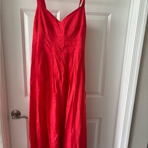 Red Women's Dress Midi comes to ankle , I’m 5’6